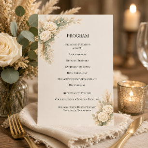 Luxury Rustic Floral With Pampas Grass Programme