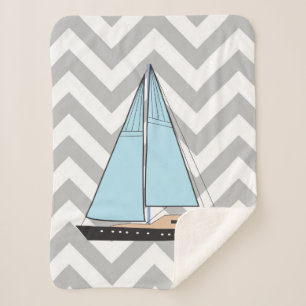Luxury Sailing Yacht Boat Sherpa Blanket