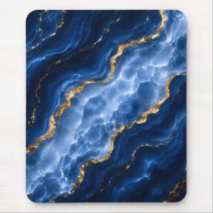 Luxury Sapphire Marble Agate Mouse Mat