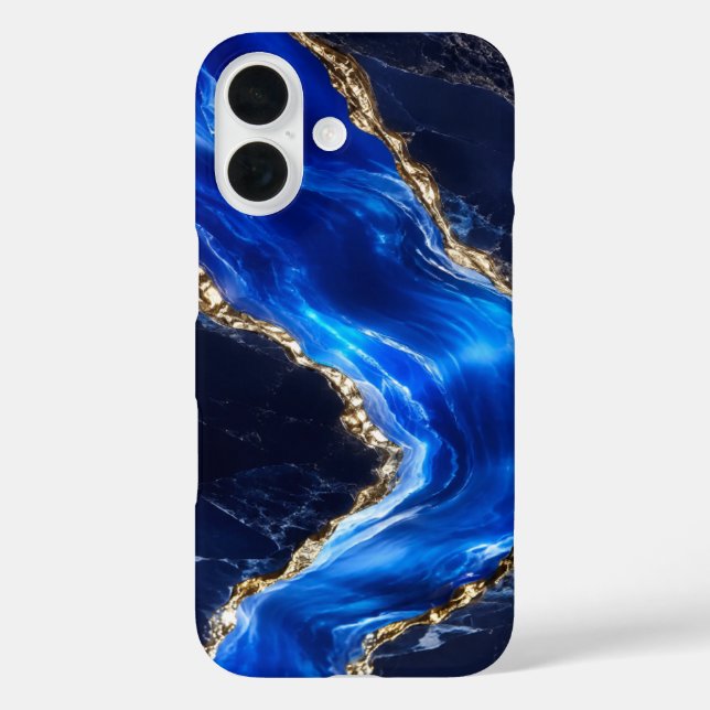 Luxury Sapphire Marble River Case-Mate iPhone Case (Back)