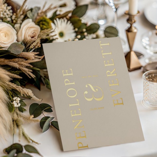 Luxury Save the Date | Modern Vertical Name (Creator Uploaded)