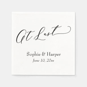 Luxury Script Font Simple Typography At Last Napkin