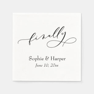Luxury Script Font Simple Typography Finally Napkin