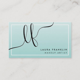 LUXURY SCRIPT modern minimal initital logo Business Card