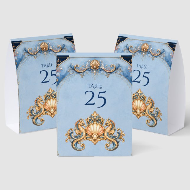 Luxury seahorse beach wedding table accessories (Insitu(Multi))