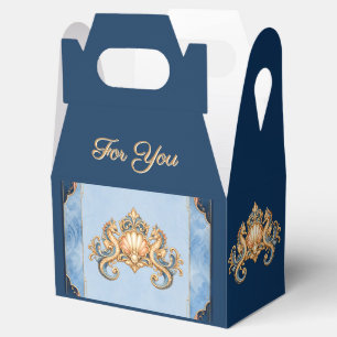 Luxury seahorse vintage beach wedding  favour box