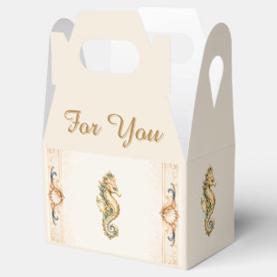 Luxury seahorse vintage beach wedding  favour box