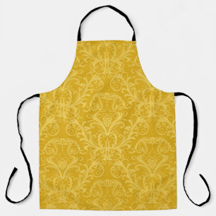 Luxury seamless golden floral wallpaper apron