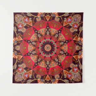Luxury seamless ornament with mandala - star, flow tapestry