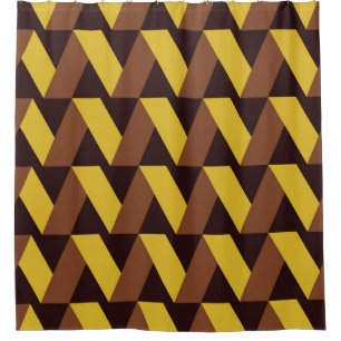 Luxury seamless pattern of zigzag line shower curtain