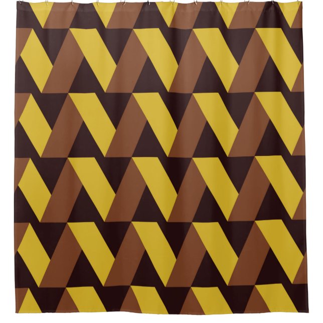 Luxury seamless pattern of zigzag line  shower curtain (Front)