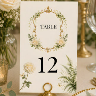 Luxury Secret Garden Wedding Table Numbers