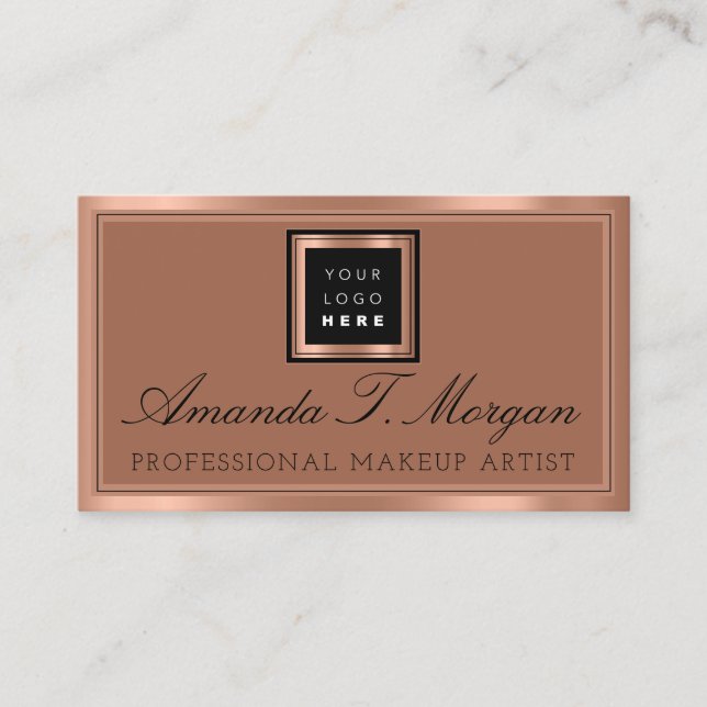 Luxury Services Wedding Event Production Copper Business Card (Front)