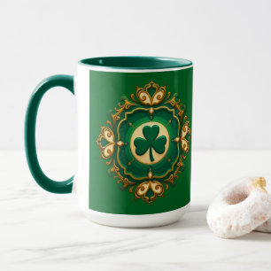 Luxury Shamrock St Patrick’s Day Shirt – caneca Mug