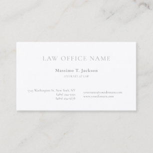 Luxury Silk Attorney at Law Lawyer Office Business Card