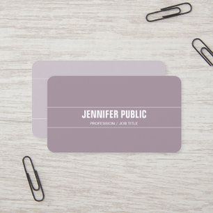Luxury Silk Modern Design Purple Stylish Plain Business Card