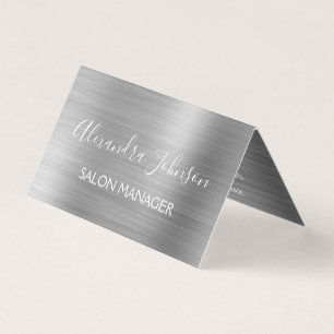 Luxury Silver Foil Modern Business Business Card