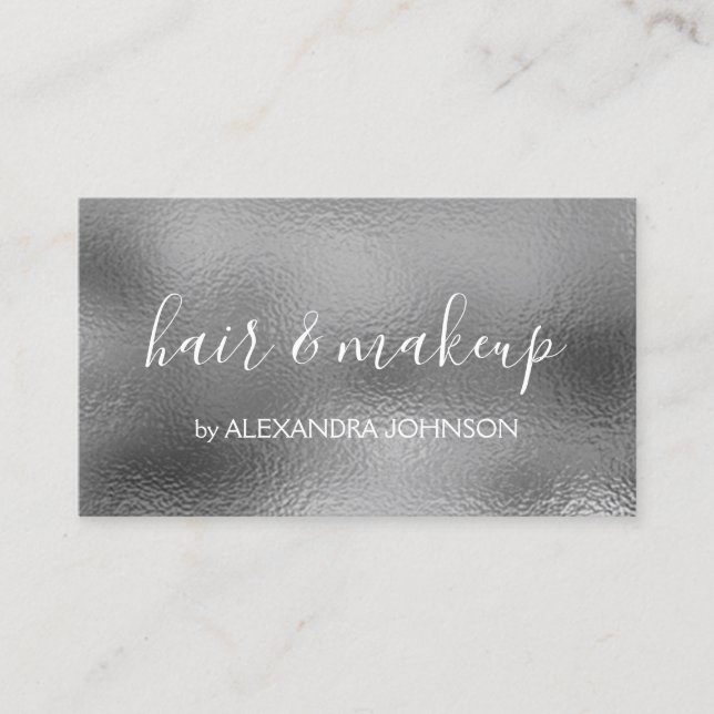 Luxury Silver Foil Professional Business Card (Front)