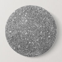 Luxury Silver Glitter Button