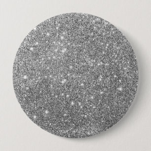 Luxury Silver Glitter Button