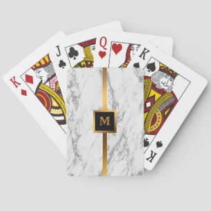 Luxury Silver Glitter Marble Customise Playing Cards