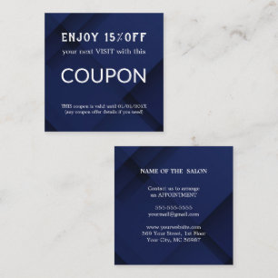 Luxury Silver Glitter Salon Supplies Discount Card
