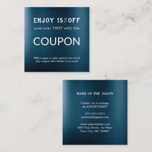 Luxury Silver Glitter Salon Supplies Discount Card