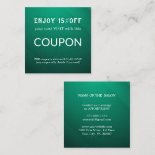 Luxury Silver Glitter Salon Supplies Discount Card