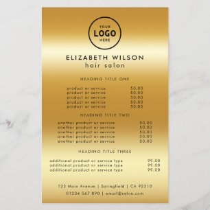 Luxury Silver Glitter Salon Supplies Flyer