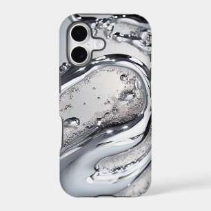 Luxury Silver Glitter Water - Glitter Case