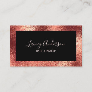 Luxury simple Trendy faux metallic rose gold foil Business Card