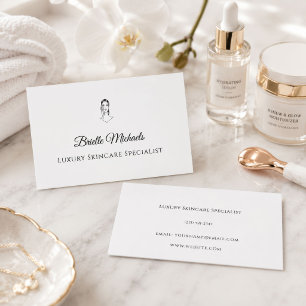 Luxury Skincare Specialist Minimal Elegant Business Card