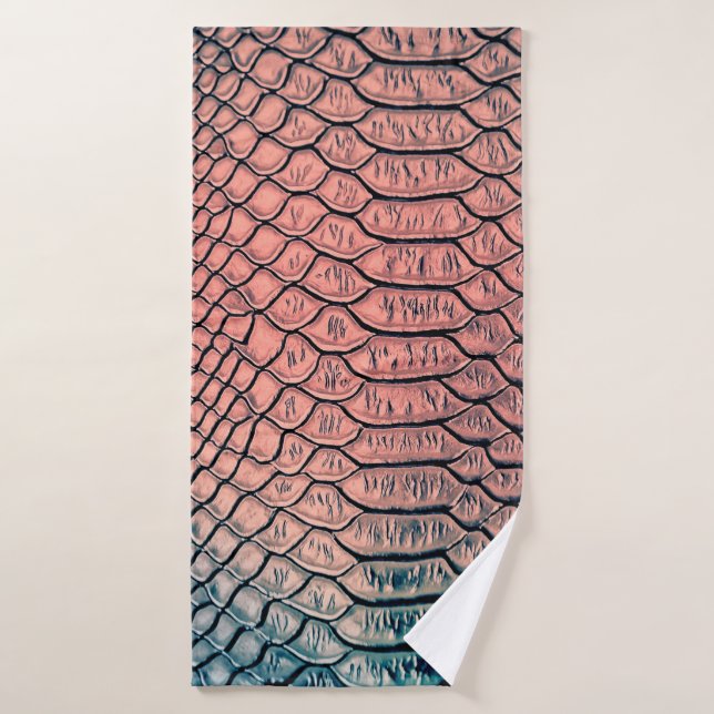 Luxury snake skin texture backgroundtexture,leathe bath towel (Bath Towel)