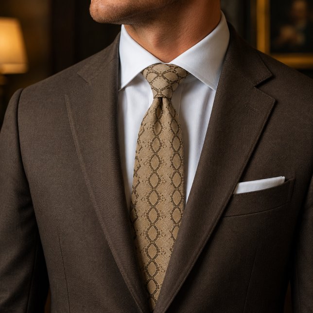 Luxury Snakeskin Pattern Elegant Old Money Tie (Creator Uploaded)