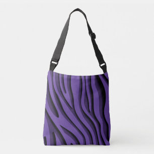 Luxury Soft Purple 3D Zebra Wave Crossbody Bag