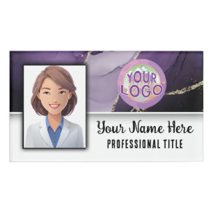 Luxury Spa Salon Aesthetician High-End Services  Name Tag