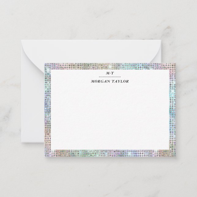 Luxury Sparkles Personalised Note Cards (Front)