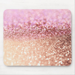 Luxury Sparkling Pink Ombre Glitter Gradient Mouse Mat