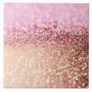 Luxury Sparkling Pink Ombre Glitter Gradient Tile