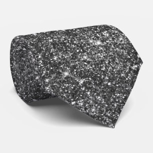 Luxury Sparkly Charcoal Glitter Tie