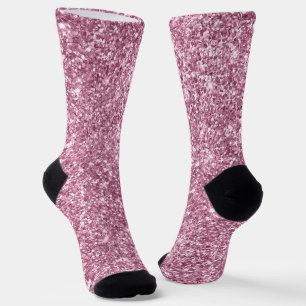 Luxury Sparkly Dusty Pink Glitter Socks