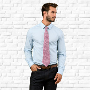 Luxury Sparkly Dusty Pink Glitter Tie