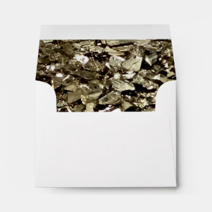 Luxury sparkly gold colour liner wedding envelope