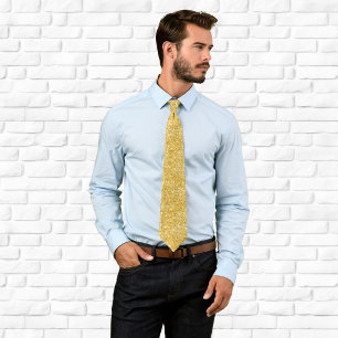 Luxury Sparkly Gold Glitter Tie