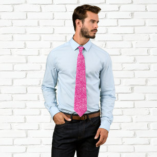 Luxury Sparkly Hot Pink Glitter Tie