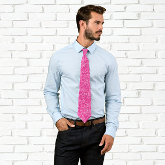 Luxury Sparkly Hot Pink Glitter Tie