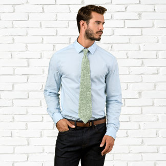 Luxury Sparkly Light Sage Green Glitter Tie