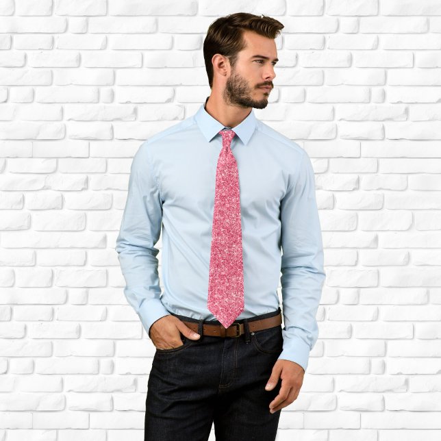 Luxury Sparkly Magenta Berry Glitter Tie (Luxury Sparkly Magenta Berry Glitter Neck Tie)