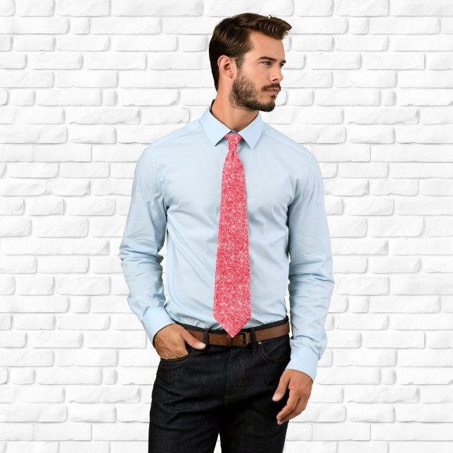 Luxury Sparkly Red Glitter Tie (Luxury Sparkly Red Glitter Neck Tie)