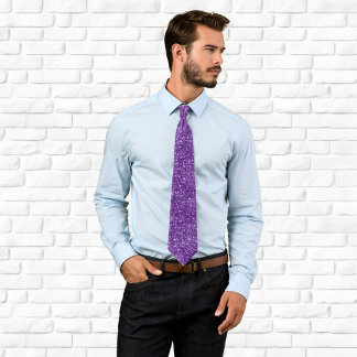 Luxury Sparkly Royal Purple Glitter Tie